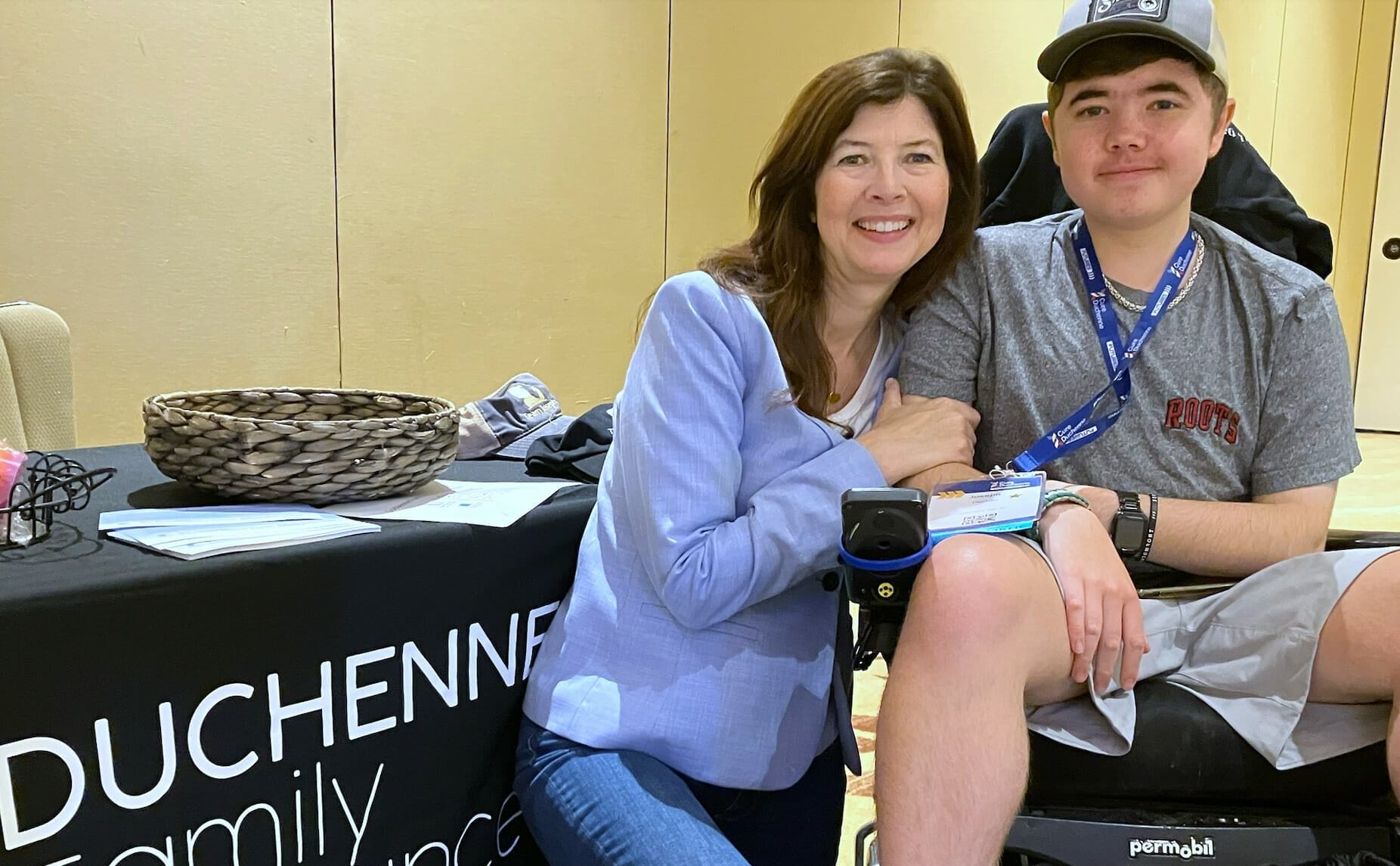 Marissa Penrod, founder of Team Joseph, and her 22-year-old son Joseph, who has DMD