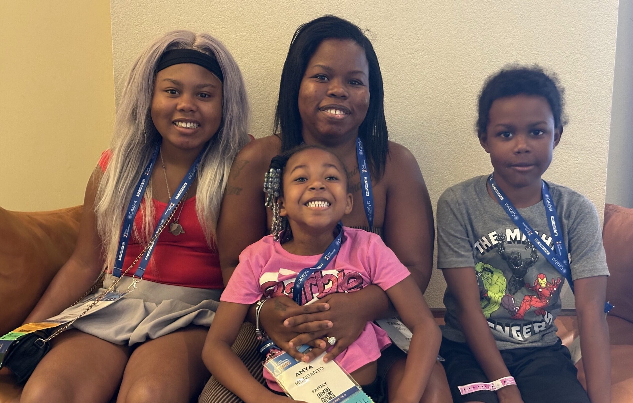 Raniya Scott and her family at the CureDuchenne Futures conference.