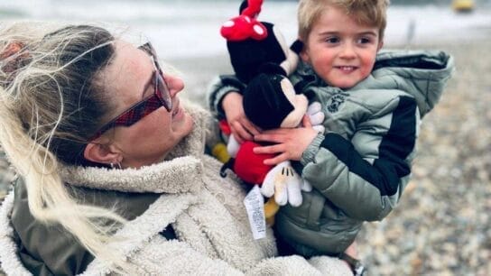 Sarka and her grandson, William